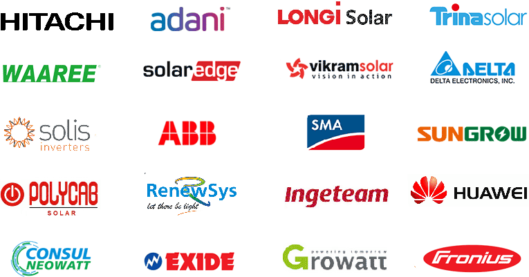 Solar panels and inverters in India - Vikram Solar, Adani Solar, Delta 